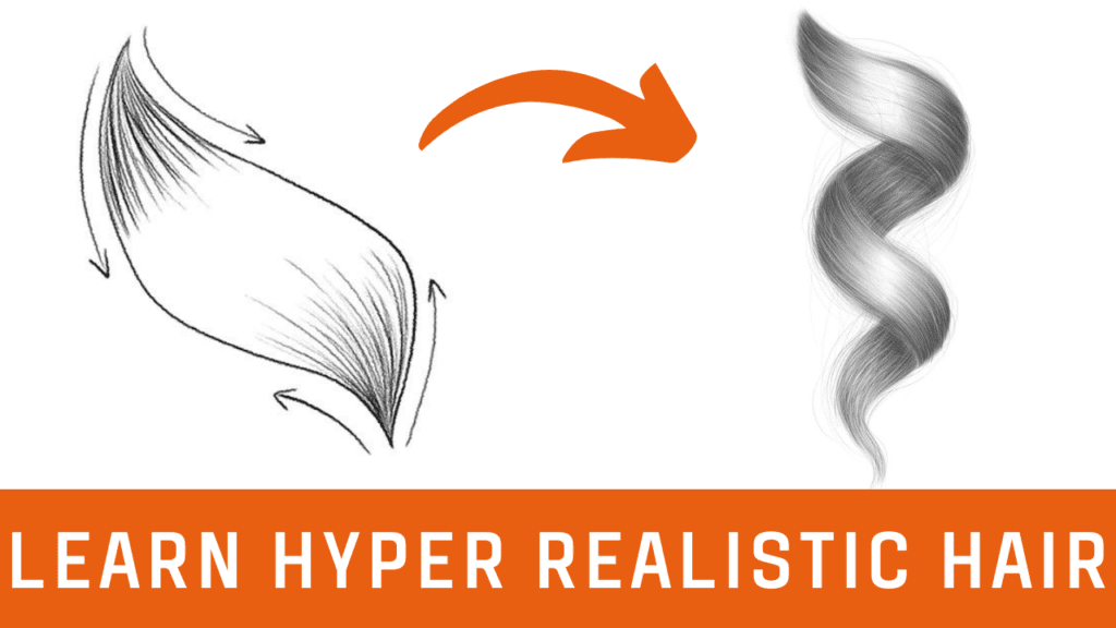 hyper realistic hair drawing